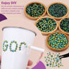 Picture of Resin Jelly Rhinestones for Crafting with B7000 Jewelry Glue, 2 Boxes Emerald Balck AB Flatback Crystals with 2Pcs 10ml Glue, Bedazzling Non Hotfix Gems for DIY Tumblers Clothing Shoes Manicure