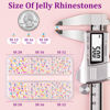 Picture of Resin Jelly Rhinestones for Crafting with B7000 Jewelry Glue, 1 Box Transparent AB Flatback Crystals with 2Pcs 10ml Glue, Bedazzling Non Hotfix Gems for DIY Tumblers Clothing Shoes Manicure