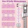 Picture of Resin Jelly Rhinestones for Crafting with B7000 Jewelry Glue, 2 Boxes Light Pink AB Flatback Crystals with 2Pcs 10ml Glue, Bedazzling Non Hotfix Gems for DIY Tumblers Clothing Shoes Manicure