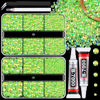 Picture of Resin Jelly Rhinestones for Crafting with B7000 Jewelry Glue, 2 Boxes Fluorescent Green AB Flatback Crystals with 2Pcs 10ml Glue, Bedazzling Non Hotfix Gems for DIY Tumblers Clothing Shoes Manicure