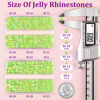 Picture of Resin Jelly Rhinestones for Crafting with B7000 Jewelry Glue, 2 Boxes Fluorescent Green AB Flatback Crystals with 2Pcs 10ml Glue, Bedazzling Non Hotfix Gems for DIY Tumblers Clothing Shoes Manicure
