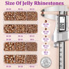 Picture of Resin Jelly Rhinestones for Crafting with B7000 Jewelry Glue, 2 Boxes Champagne Flatback Crystals with 2Pcs 10ml Glue, Bedazzling Non Hotfix Gems for DIY Tumblers Clothing Shoes Manicure