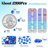 Picture of 12100Pcs Resin Rhinestones for Crafting with 3Pcs 10ml B7000 Jewelry Glue, 2 Boxes Flatback Crystals Diomand (Royal Blue) for Bedazzling Crafts DIY Nail Art Makeup，Non Hotfix Gems for Clothing Shoes