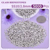 Picture of 5000PCS SS10/2.8mm Crystal Rhinestones (Clear), Bedazzling Flatback Glass Rhinestones for Crafting DIY Nail Art Makeup Decoration, Gems Diomand Charms for Tumbler Shoes Clothing Mug