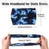 Picture of Yeshan Wide Headbands for Women Non Slip Boho Headbands Elastic Tie dye Headbands Yoga Workout Sweat Bands Running Sport Hair Bands,Pack of 6