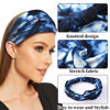 Picture of Yeshan Wide Headbands for Women Non Slip Boho Headbands Elastic Tie dye Headbands Yoga Workout Sweat Bands Running Sport Hair Bands,Pack of 6