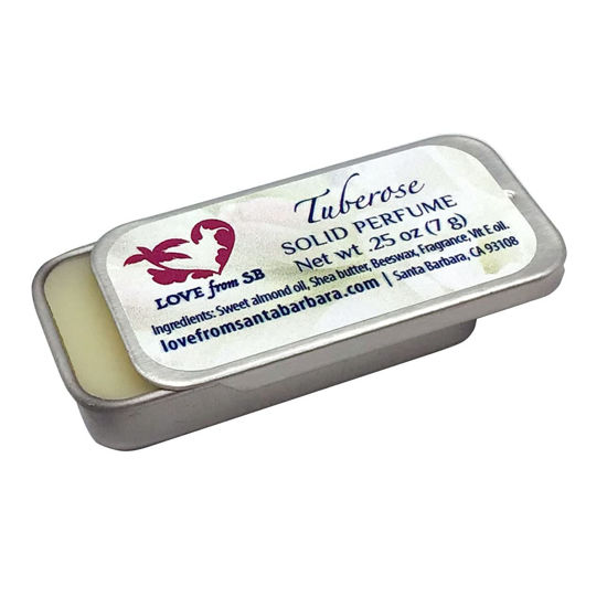 Picture of Compact Personal Tuberose Solid Perfume | Luxurious Artisan Spa Gift for Her | Convenient, fits in your purse or travel bag | Tuberose Perfume