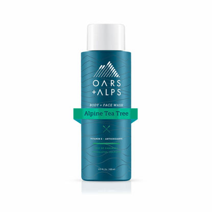 Picture of Oars + Alps Men's Moisturizing Body and Face Wash, Skin Care Infused with Vitamin E and Antioxidants, Sulfate Free, Alpine Tea Tree, 1 Pack
