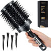 Picture of STYLEMATE Round Brush, Nano Thermal Ceramic & Ionic Tech Round Barrel Hair Brush with Boar Bristles, Roller Brush for Blow Drying, 4 Free Clips (Black, 4 inch, Barrel 2.7 Inch, 65mm)