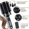 Picture of STYLEMATE Round Brush, Nano Thermal Ceramic & Ionic Tech Round Barrel Hair Brush with Boar Bristles, Roller Brush for Blow Drying, 4 Free Clips (Black, 4 inch, Barrel 2.7 Inch, 65mm)
