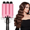 Picture of 3 Barrel Curling Iron Jumbo 1.25 inch (32mm) Hair Curling Wand Crimper Instant Heating Adjustable Hair Curler with 2 Temperature Control