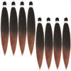 Picture of Alrence Pre Stretched Braiding Hair Long Braid 36 Inch 8 Packs Professional Braiding Hair Extensions Synthetic Crochet Twist Braids (36 Inch, T1B/30)