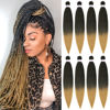 Picture of Alrence Pre Stretched Braiding Hair Long Braid 30 Inch 8 Packs Professional Braiding Hair Extensions Synthetic Crochet Twist Braids (30 Inch, T1B/27)