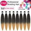 Picture of Alrence Pre Stretched Braiding Hair Long Braid 30 Inch 8 Packs Professional Braiding Hair Extensions Synthetic Crochet Twist Braids (30 Inch, T1B/27)