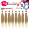 Picture of Alrence Pre Stretched Braiding Hair Long Braid 30 Inch 8 Packs Professional Braiding Hair Extensions Synthetic Crochet Twist Braids (30 Inch, 27/613)