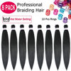 Picture of Alrence Pre Stretched Braiding Hair Long Braid 34 Inch 8 Packs Professional Braiding Hair Extensions Synthetic Crochet Twist Braids (34 Inch, 1B#)
