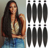 Picture of Alrence Pre Stretched Braiding Hair Long Braid 26 Inch 8 Packs Professional Braiding Hair Extensions Synthetic Crochet Twist Braids (26 Inch, 4#)