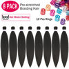 Picture of Alrence Pre Stretched Braiding Hair Long Braid 26 Inch 8 Packs Professional Braiding Hair Extensions Synthetic Crochet Twist Braids (26 Inch, 4#)