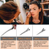 Picture of HiJeaton 42Pcs Hair Clips, Silver Metal Duck Billed Hair Clips for Women Styling Sectioning, Duckbill Long Hair Clips, Pin Curl Clips for Hair, Alligator Roller Clip with Case