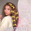 Picture of SAWINDA 20Pcs Yellow Mini Hair Bows Cute Bow Hair Clips Small Bows for Hair Sweet Claw Clips for Thick Thin Hair Satin Bowknot Hair Barrettes Hair Ribbon Hair Clips Accessories for Women Teens Girls
