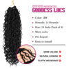 Picture of 8 Packs Goddess Faux Locs Crochet Hair for Black Women,Natural Black Goddess Locs Crochet Hair, Boho Style Locs, River Locs Crochet Hair with Curly Ends (18Inch, 1B#, 8Packs)