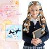 Picture of SAWINDA 30PCS Navy Blue Mini Hair Bows Small Blue Bows for Hair Silky Satin Bows for Women Cute Hair Ribbon Bowknot Barrettes Sweet Alligator Hair Bow Clips Accessories for Teens and Girls