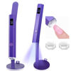 Picture of SAVILAND Handheld Magnetic U V Light for Nails: 2-in-1 Fast Curing U V Nail Dryer Nail Stamper Magnetic Stand Wireless Handheld LCD Display Screen Nail Light Portable Mini Nail Dryer Gel Lamp Light