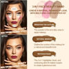 Picture of 3Pcs Cream Contour Stick Makeup Kit,Shades with Highlighter Stick,Blush Stick and Bronzer Stick for Sculpt the Cheeks, Long Lasting,Waterproof,Dewy & Matte Finish,#1 LIGHT FAIR (#08,11,14)