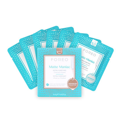 Picture of Matte Maniac Advanced Collection 2.0 UFO-Activated Facial Mask - Hydrating Facial - Beauty & Personal Care - Witch Hazel & Charcoal - For All Skin Types & Blemish-prone - Oily Skin - 6 pcs in Pack