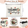 Picture of Hinly Teacher Appreciation Gifts Set Teacher Keychain with Initial, Thank You Teacher Kit Makeup Pouch Bag for Teachers (M Style)