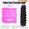 Picture of 7 Packs GoGo Curl Crochet Hair 14 Inch Short Curly Crochet Hair for Women Beach Curl Water Wave Deep Twist Crochet Braids Synthetic Braiding Hair Extensions (14 Inch, 1B)