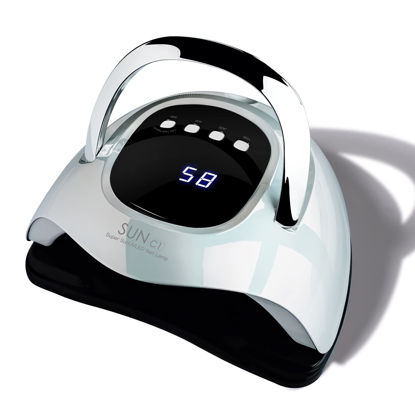 Picture of UV LED Nail Lamp, MIRAGE LAYON 288W UV Light Gel Nail Dryer with 63 Lamp Beads, Auto Sensor and 4 Timers LCD Display, Professional Gel UV lamp for Fingernail and Toenail