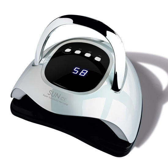 Picture of UV LED Nail Lamp, MIRAGE LAYON 288W UV Light Gel Nail Dryer with 63 Lamp Beads, Auto Sensor and 4 Timers LCD Display, Professional Gel UV lamp for Fingernail and Toenail