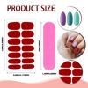 Picture of 140 Pcs 10 Sheets Solid Color Full Wrap Nail Stickers Nail Polish Strips Gradient Stickers Glitter Self Adhesive DIY Art Decals Strips with 2 Pcs Nail Files for Holiday Nail Decor (Pure Color Style)