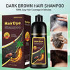 Picture of Fvquhvo Natural Instant 3 in 1 Hair Color Dye Shampoo for Gray Hair - Men & Women, Long Lasting Dark Brown