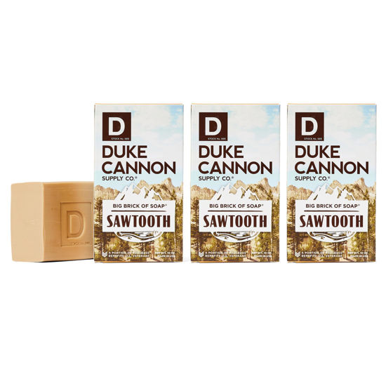Picture of Duke Cannon Big Brick of Soap for Men - Sawtooth, Alpine Air and Cedarwood Scent, 10 oz (Pack of 3)