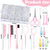 Picture of Auroray 2200 Pcs Clear Hair Ties, Hair Loop Styling Tool Set with Hair Tie Cutter, Elastic Hair Accessories for Toddler Baby Girl Women