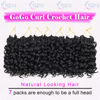 Picture of 7 Packs GoGo Curl Crochet Hair 6 Inch Short Curly Crochet Hair for Women Water Wave Beach Curl Deep Twist Crochet Braids Synthetic Braiding Hair Extensions (6 Inch, 1B)