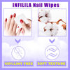 Picture of NXJ INFILILA Lint Free Nail Wipes, 540PCS Nail Supplies Nail Stuff Nail Polish Remover Wipes, Super Absorbent Dry Nail Prep Wipes Lash Extensions Glue Cleaning Wipes for Nail Art