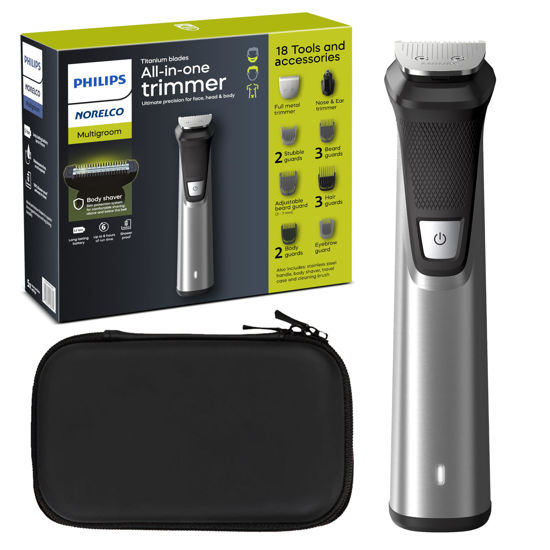 Picture of PHILIPS Norelco Multigroom 9000 Series MG9740-18-in-1 Precision Trimmer for Face, Head, and Body with Titanium Blades, 6-Hour Battery Life, and Showerproof Design