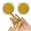Picture of Allstarry Chrome Nail Powder 2pcs Metallic Mirror Effect Dust Glitter Glazed Manicure Decoration Reflective Pigment for Gel Polish Nail Art Decoration Resin Craft, Festivals - Gold