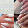 Picture of 4 Boxes Flatback Rhinestones and Pearls Nail Charms for Acrylics - Crystals, Half Rounds, and Accessories for DIY Nail Art Decor