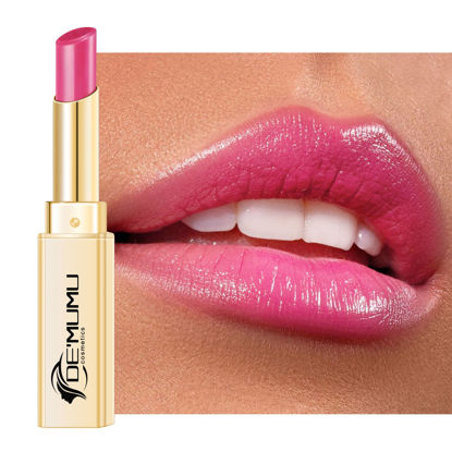 Picture of DE'MUMU Pink Lipstick for Women Hydrating Lipstick Glossy Moisture Lip Gloss Sheer-Medium Coverage Moisturing Hot Pink Tinted Lip Balm for Dry Lips, DM89 Hot Pink