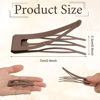 Picture of Chinco 24 Pieces Double Grip Hair Clips Metal Snap Hair Clips Women Hair Barrettes for Hair Making, Salon Supplies (Brown, 2.8 Inch)