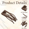 Picture of Chinco 24 Pieces Double Grip Hair Clips Metal Snap Hair Clips Women Hair Barrettes for Hair Making, Salon Supplies (Brown, 2.8 Inch)
