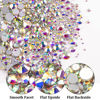 Picture of One Pack 2000 Pcs of Flatback Round AB Crystal Rhinestones 6 Sizes (1.5-6 mm) with Nail Art Rhinestone Picker Pencil And Tweezer For DIY And Salon Use