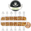 Picture of One Pack 2000 Pcs of Flatback Round Golden Yellow Rhinestones 6 Sizes (1.5-6 mm) with Nail Art Rhinestone Picker Pencil And Tweezer For DIY And Salon Use