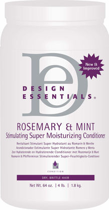 Picture of Design Essentials Rosemary & Mint Stimulating Super Moisturizing Conditioner for Dry, Thick, or Brittle Hair; Sulfate-Free, Stimulates Scalp, Moisturizes Hair, 64 Oz
