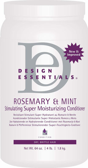 Picture of Design Essentials Rosemary & Mint Stimulating Super Moisturizing Conditioner for Dry, Thick, or Brittle Hair; Sulfate-Free, Stimulates Scalp, Moisturizes Hair, 64 Oz