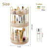 Picture of Aveniee 360 Rotating Makeup Organizer for Vanity, Skincare Perfume Organizers Large, Clear Bathroom Counter Organizer for Cosmetics Lipsticks, Spinning Bathroom Organizer Shelf Holder(3 Tiers, Gold)